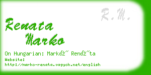 renata marko business card